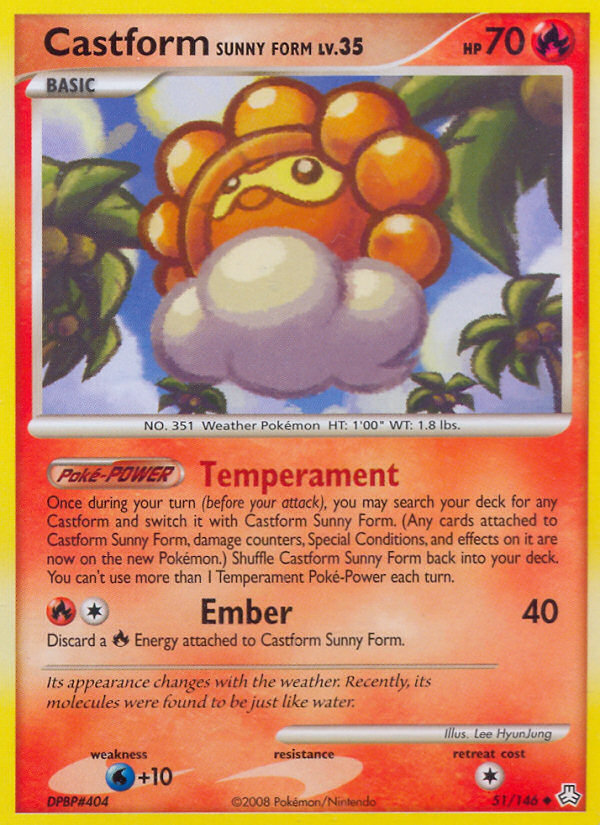 Castform Sunny Form (51/146) [Diamond & Pearl: Legends Awakened] | Exor Games Dartmouth