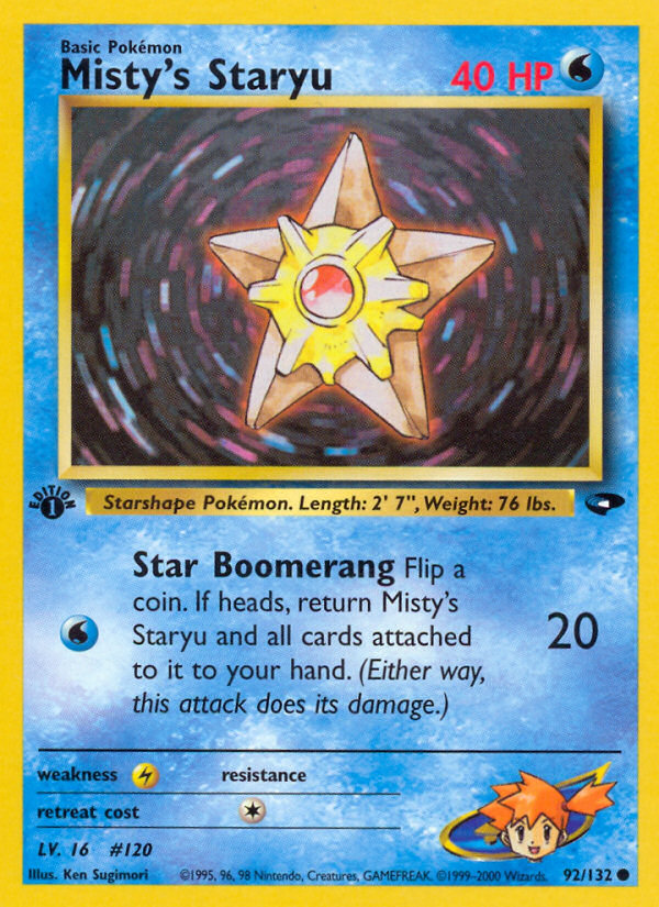 Misty's Staryu (92/132) [Gym Challenge 1st Edition] | Exor Games Dartmouth