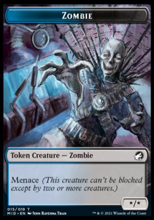 Zombie Token (015) [Innistrad: Midnight Hunt Tokens] | Exor Games Dartmouth