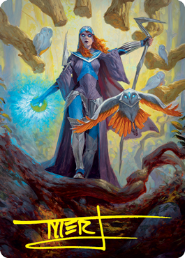 Kasmina, Enigma Sage Art Card (Gold-Stamped Signature) [Strixhaven: School of Mages Art Series] | Exor Games Dartmouth