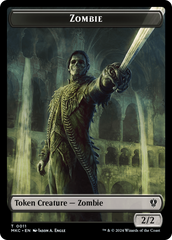 Copy // Zombie Double-Sided Token [Murders at Karlov Manor Commander Tokens] | Exor Games Dartmouth