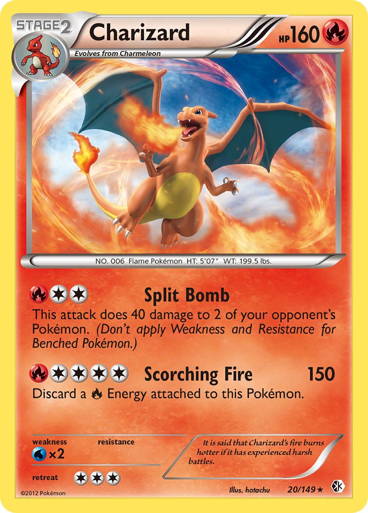 Charizard (20/149) (Cosmos Holo) (Blister Exclusive) [Black & White: Boundaries Crossed] | Exor Games Dartmouth