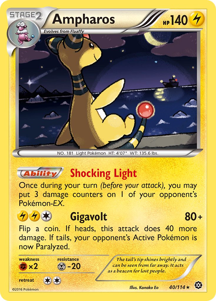 Ampharos (40/114) (Theme Deck Exclusive) [XY: Steam Siege] | Exor Games Dartmouth