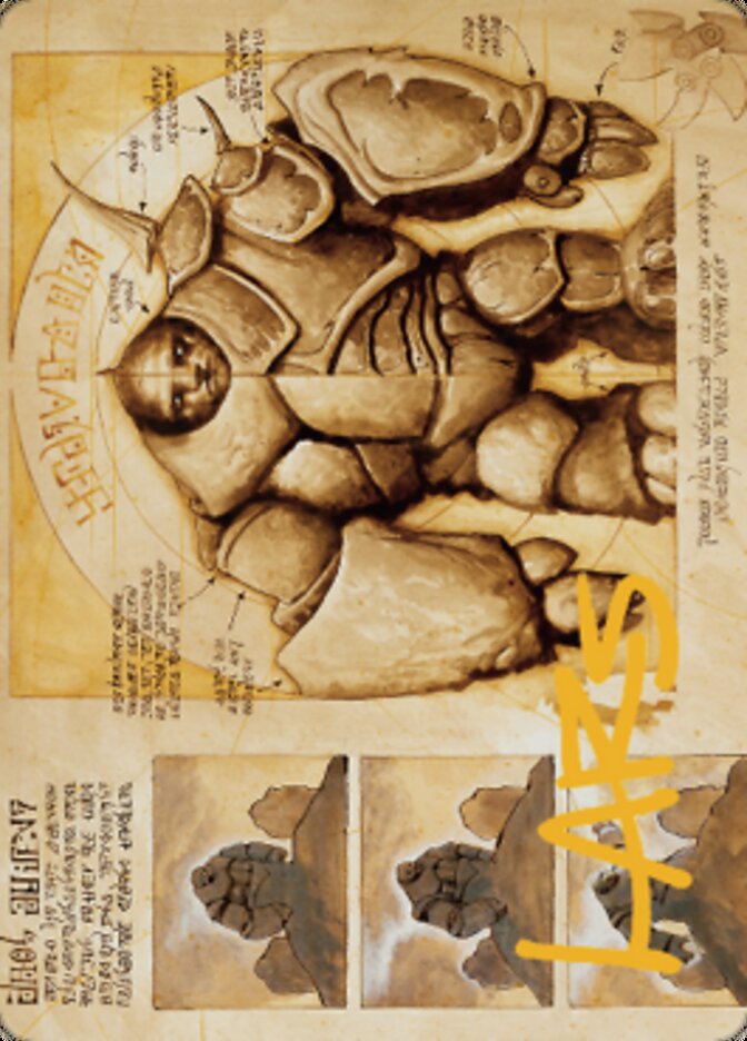 Precursor Golem Art Card (Gold-Stamped Signature) [The Brothers' War Art Series] | Exor Games Dartmouth