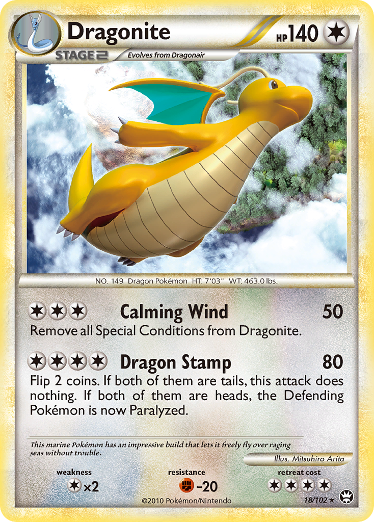 Dragonite (18/102) [HeartGold & SoulSilver: Triumphant] | Exor Games Dartmouth