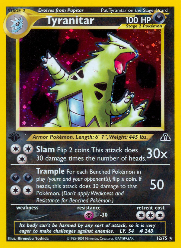 Tyranitar (12/75) [Neo Discovery 1st Edition] | Exor Games Dartmouth