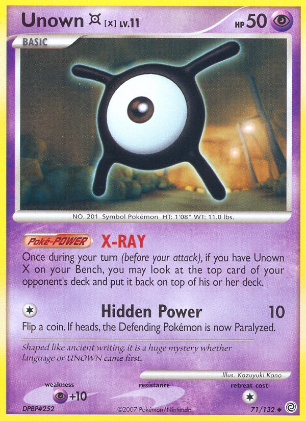 Unown X (71/132) [Diamond & Pearl: Secret Wonders] | Exor Games Dartmouth