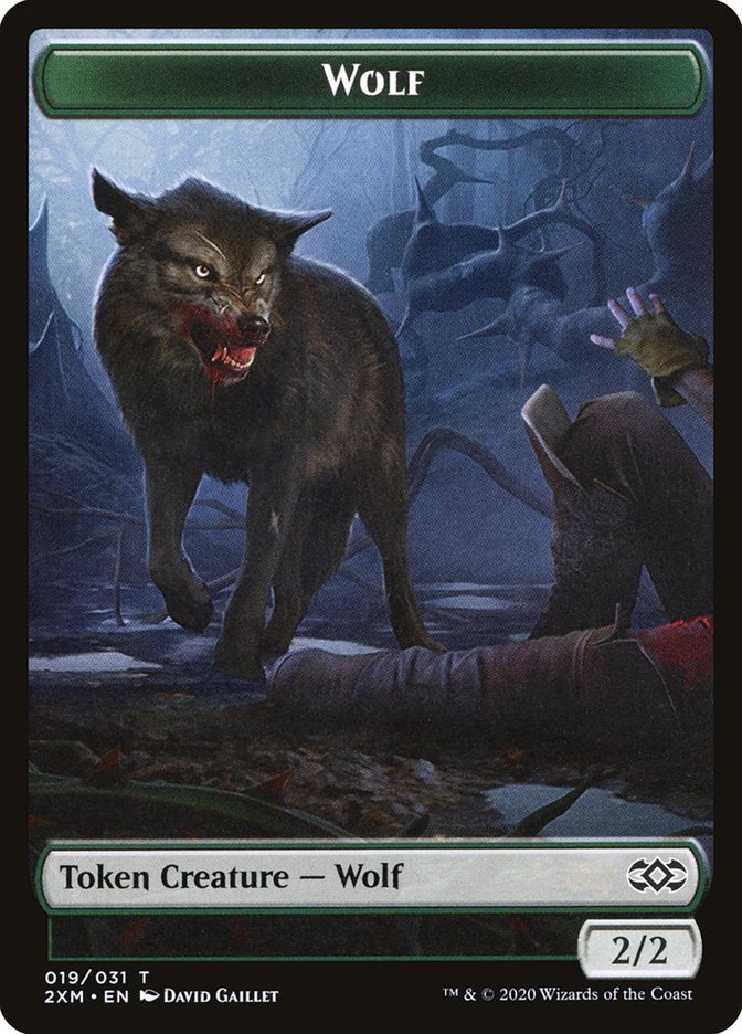 Wolf Token [Double Masters] | Exor Games Dartmouth