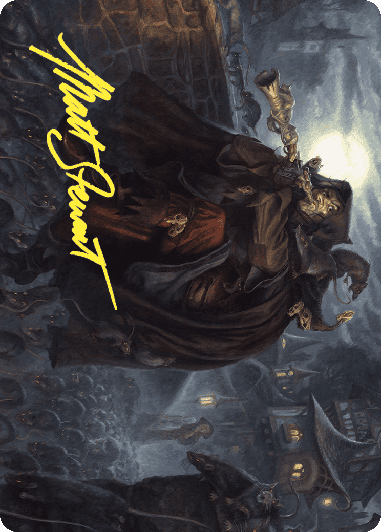Totentanz, Swarm Piper Art Card (Gold-Stamped Signature) [Wilds of Eldraine Art Series] | Exor Games Dartmouth