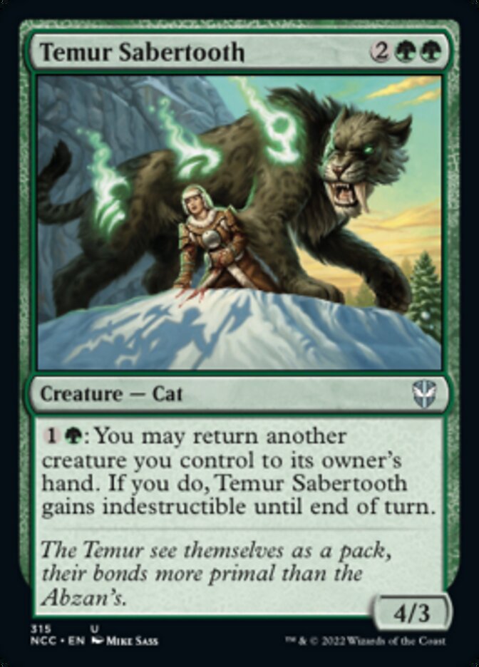 Temur Sabertooth [Streets of New Capenna Commander] | Exor Games Dartmouth