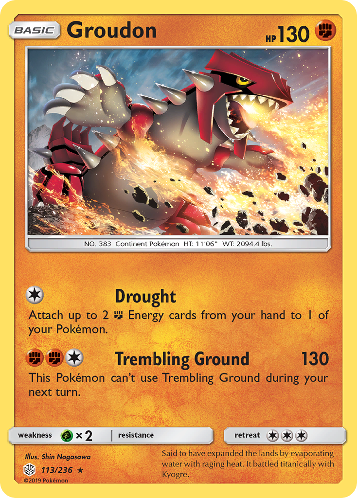 Groudon (113/236) [Sun & Moon: Cosmic Eclipse] | Exor Games Dartmouth