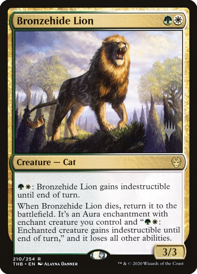 Bronzehide Lion (Promo Pack) [Theros Beyond Death Promos] | Exor Games Dartmouth