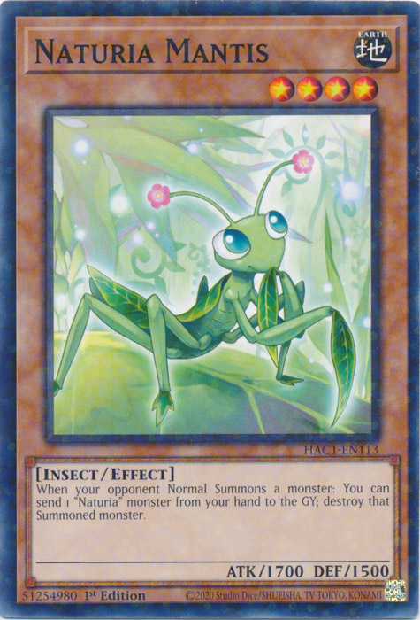 Naturia Mantis (Duel Terminal) [HAC1-EN113] Common | Exor Games Dartmouth