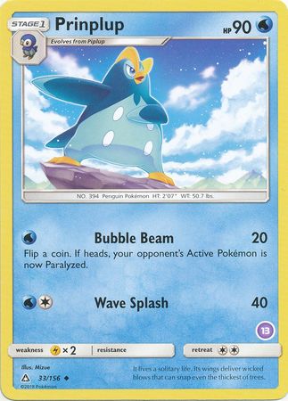 Prinplup (33/156) (Deck Exclusive #13) [Sun & Moon: Trainer Kit - Alolan Sandslash] | Exor Games Dartmouth