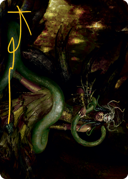 Saryth, the Viper's Fang Art Card (Gold-Stamped Signature) [Innistrad: Midnight Hunt Art Series] | Exor Games Dartmouth