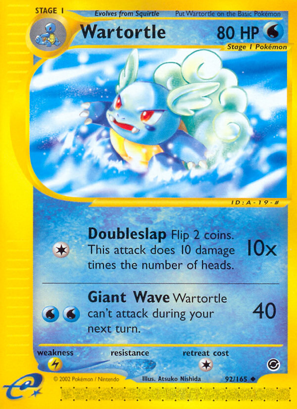 Wartortle (92/165) [Expedition: Base Set] | Exor Games Dartmouth