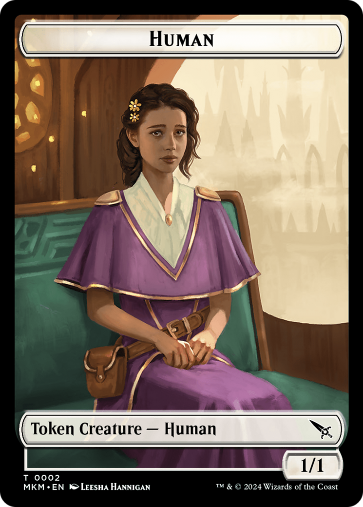 Human // Ogre Double-Sided Token [Murders at Karlov Manor Commander Tokens] | Exor Games Dartmouth