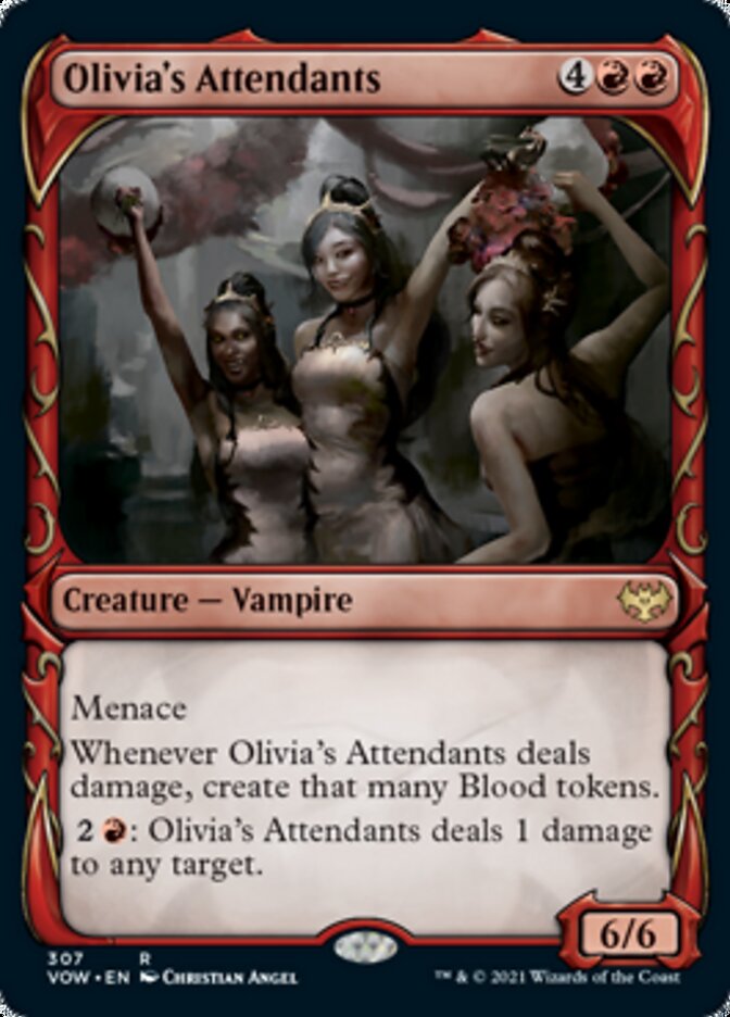 Olivia's Attendants (Showcase Fang Frame) [Innistrad: Crimson Vow] | Exor Games Dartmouth