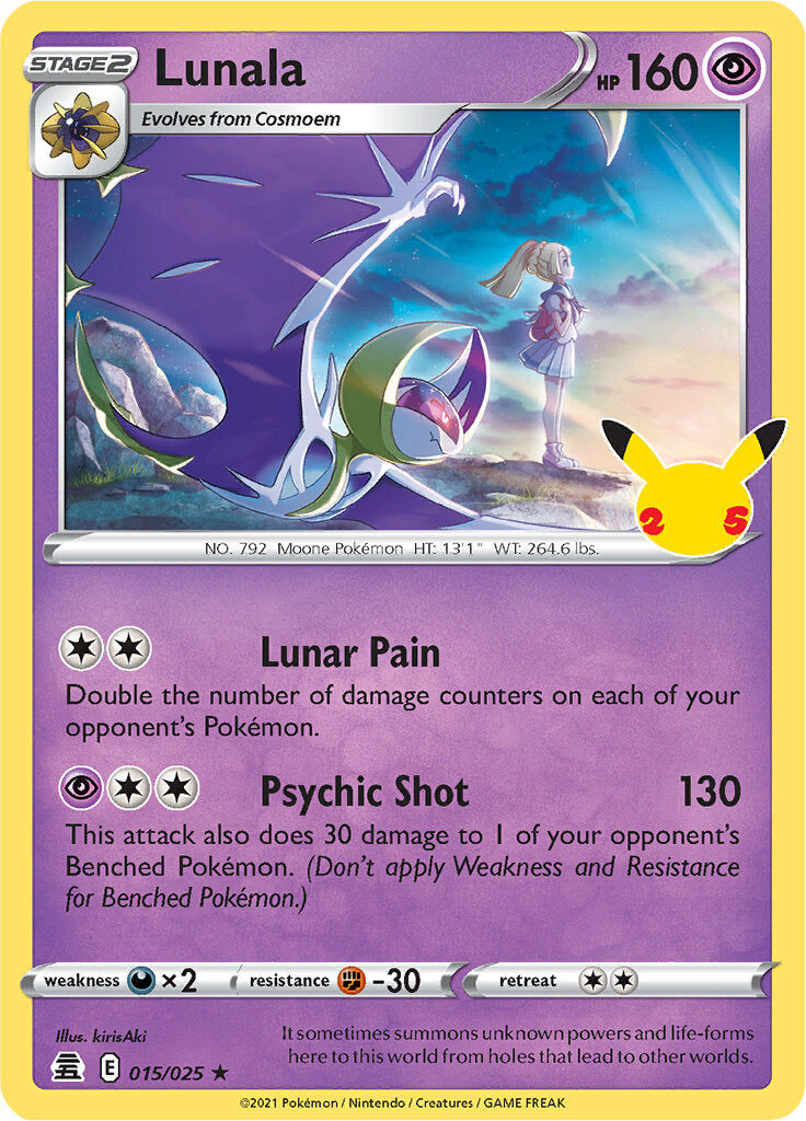 Lunala (015/025) [Celebrations: 25th Anniversary] | Exor Games Dartmouth