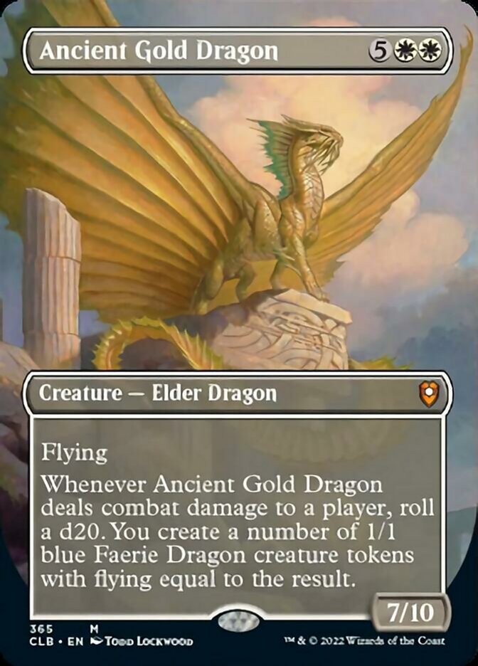 Ancient Gold Dragon (Borderless Alternate Art) [Commander Legends: Battle for Baldur's Gate] | Exor Games Dartmouth