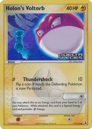 Holon's Voltorb (71/113) (Stamped) [EX: Delta Species] | Exor Games Dartmouth