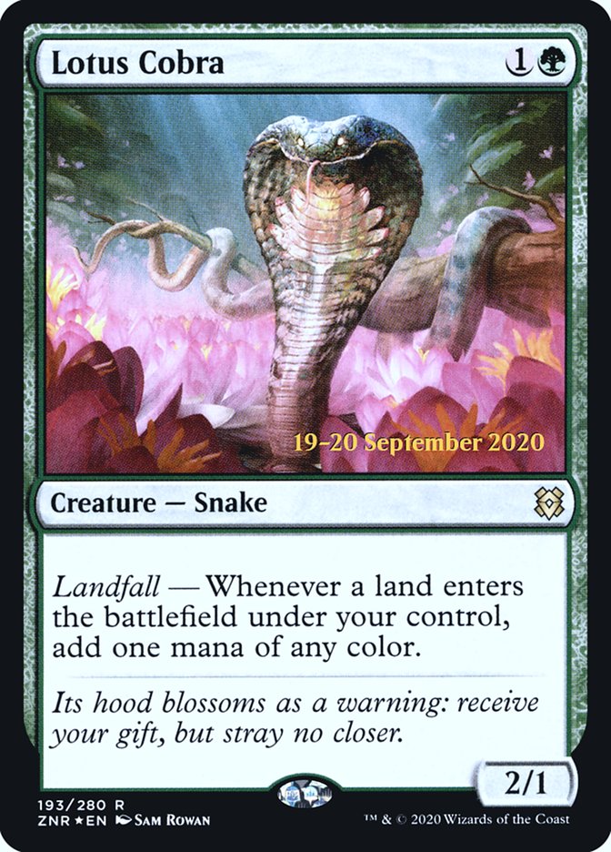 Lotus Cobra  [Zendikar Rising Prerelease Promos] | Exor Games Dartmouth