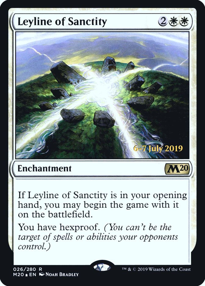 Leyline of Sanctity  [Core Set 2020 Prerelease Promos] | Exor Games Dartmouth