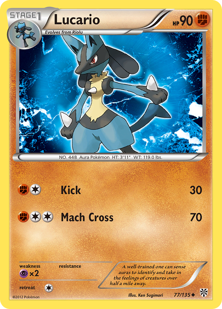 Lucario (77/135) [Black & White: Plasma Storm] | Exor Games Dartmouth