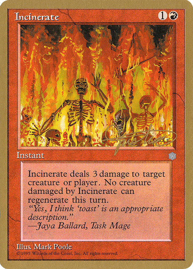 Incinerate (Mark Justice) [Pro Tour Collector Set] | Exor Games Dartmouth
