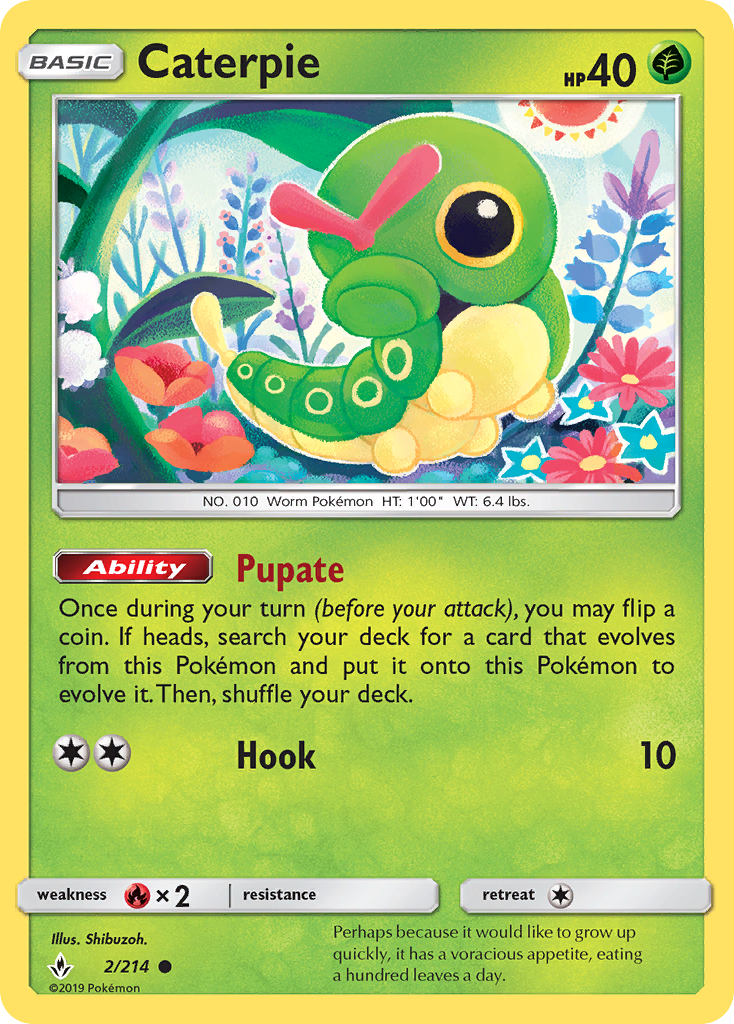 Caterpie (2/214) [Sun & Moon: Unbroken Bonds] | Exor Games Dartmouth