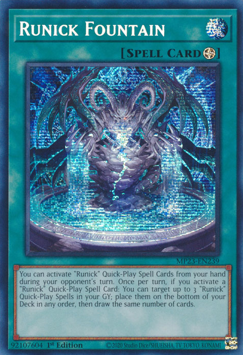 Runick Fountain [MP23-EN239] Prismatic Secret Rare | Exor Games Dartmouth