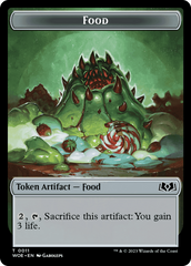 Faerie // Food (0011) Double-Sided Token [Wilds of Eldraine Tokens] | Exor Games Dartmouth