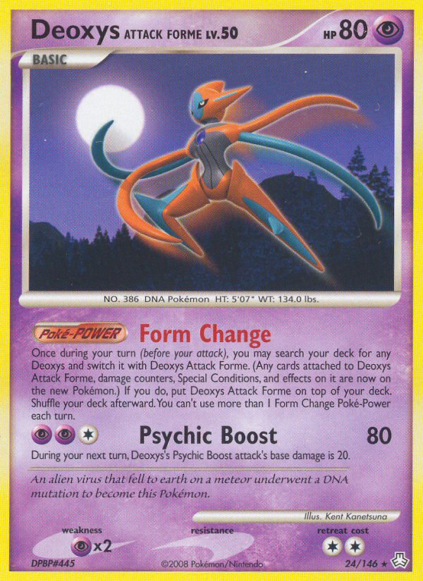 Deoxys Attack Forme (24/146) [Diamond & Pearl: Legends Awakened] | Exor Games Dartmouth