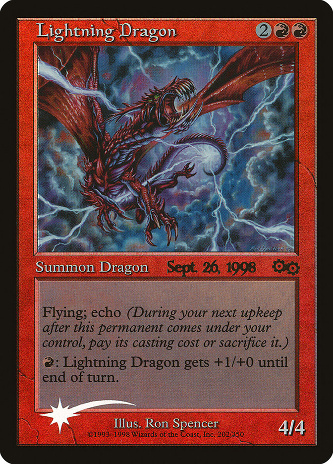 Lightning Dragon [Urza's Saga Promos] | Exor Games Dartmouth