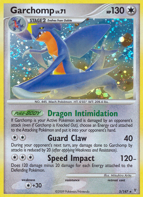 Garchomp (5/147) (Cracked Ice Holo) (Theme Deck Exclusive) [Platinum: Supreme Victors] | Exor Games Dartmouth