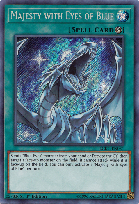 Majesty with Eyes of Blue [LCKC-EN031] Secret Rare | Exor Games Dartmouth