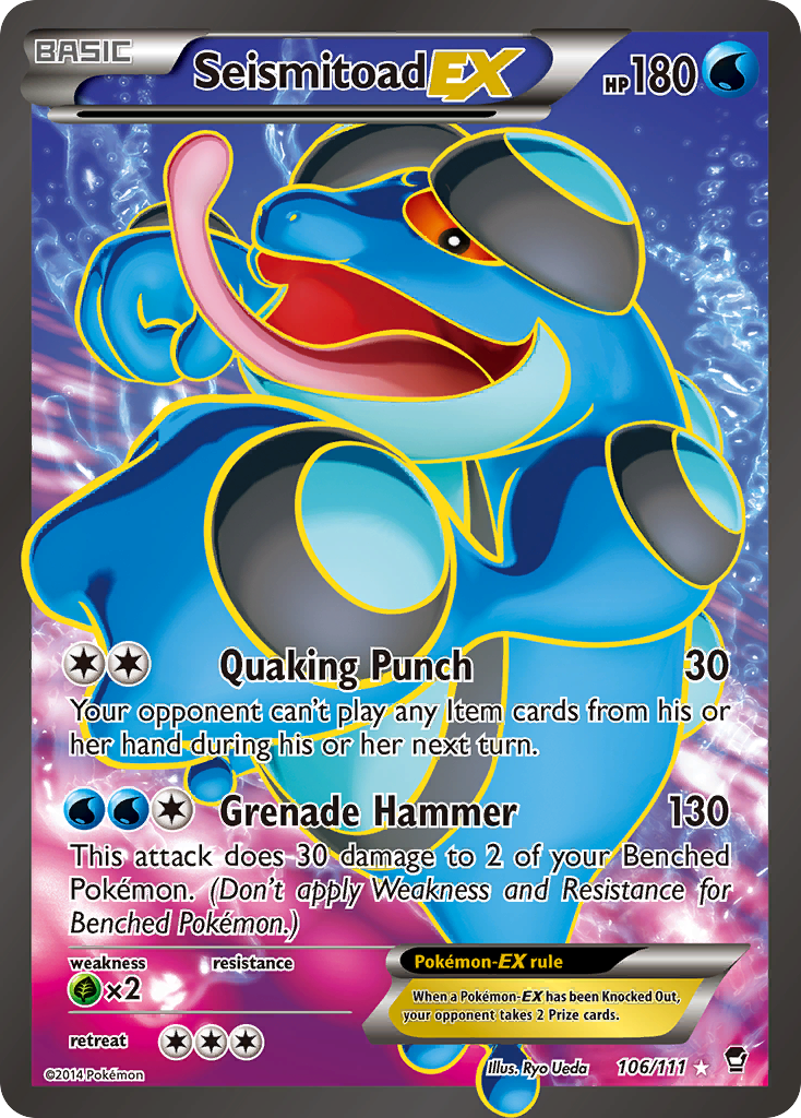 Seismitoad EX (106/111) [XY: Furious Fists] | Exor Games Dartmouth