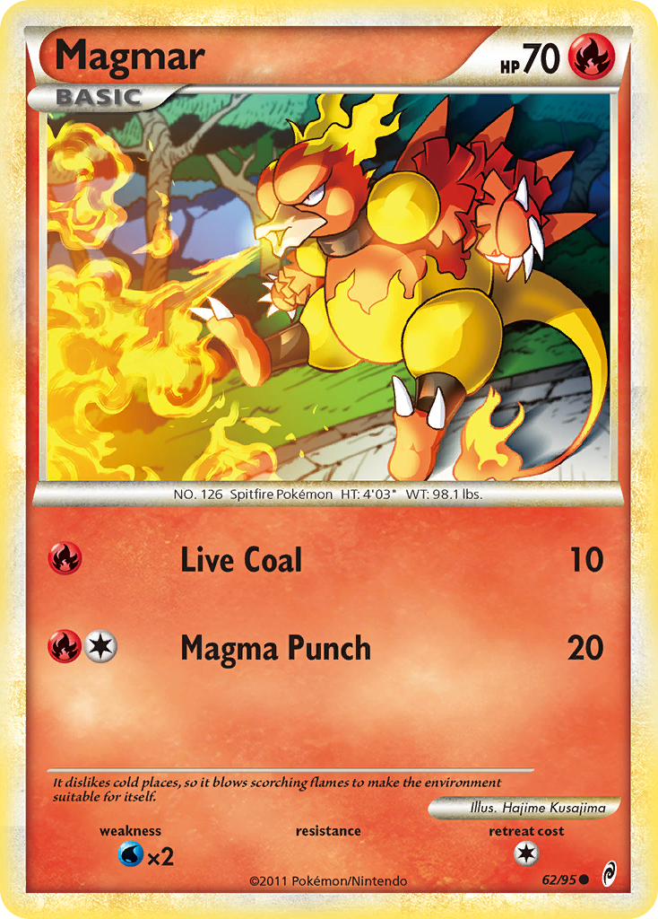 Magmar (62/95) [HeartGold & SoulSilver: Call of Legends] | Exor Games Dartmouth