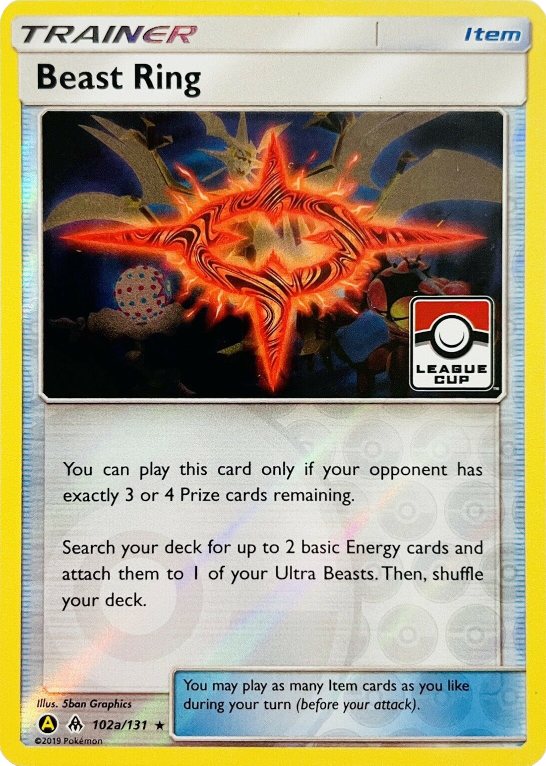 Beast Ring (102a/131) (League Promo) [Sun & Moon: Forbidden Light] | Exor Games Dartmouth