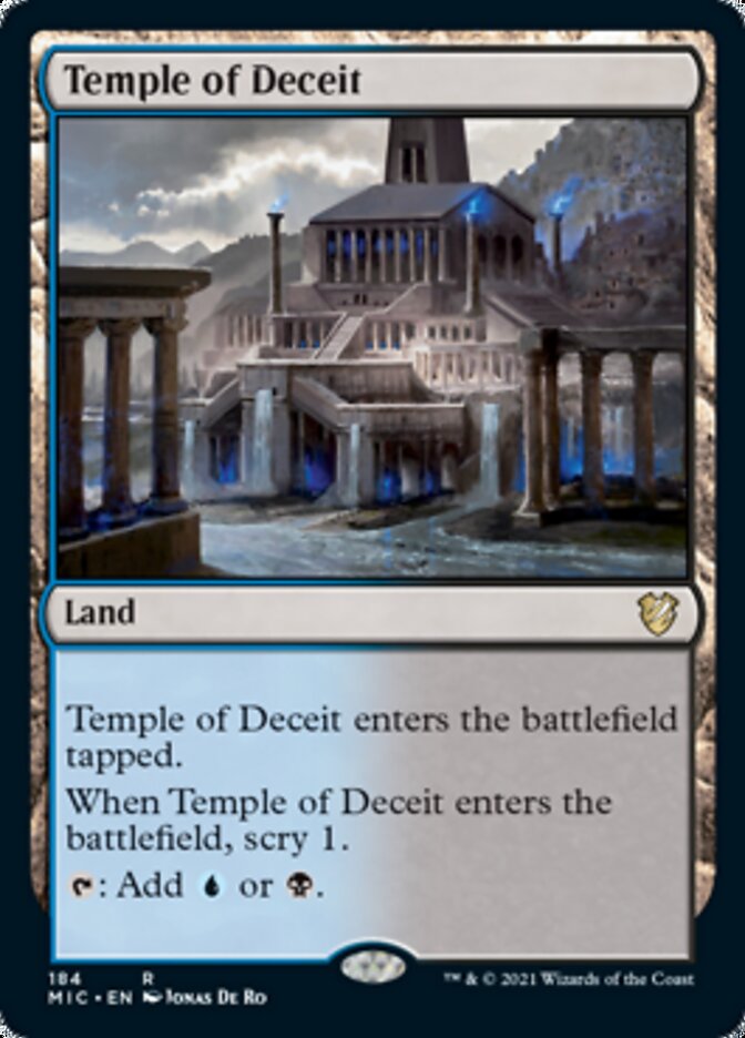 Temple of Deceit [Innistrad: Midnight Hunt Commander] | Exor Games Dartmouth