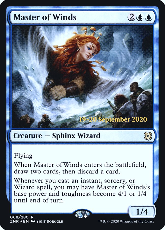 Master of Winds  [Zendikar Rising Prerelease Promos] | Exor Games Dartmouth