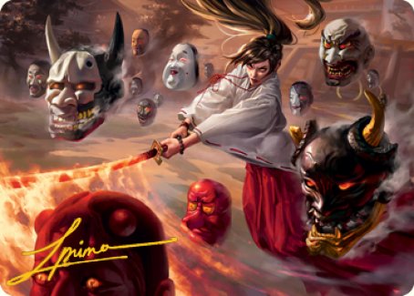 Unquenchable Fury Art Card (Gold-Stamped Signature) [Kamigawa: Neon Dynasty Art Series] | Exor Games Dartmouth