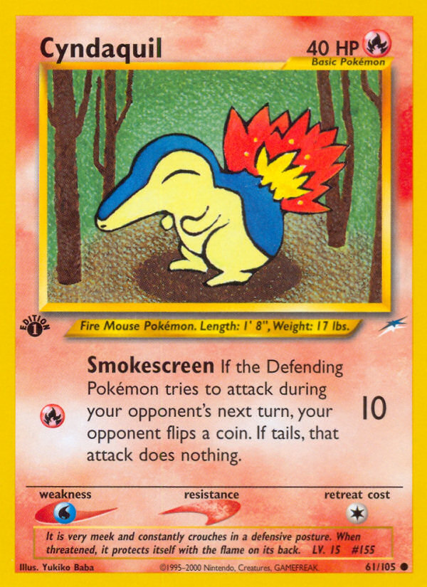 Cyndaquil (61/105) [Neo Destiny 1st Edition] | Exor Games Dartmouth