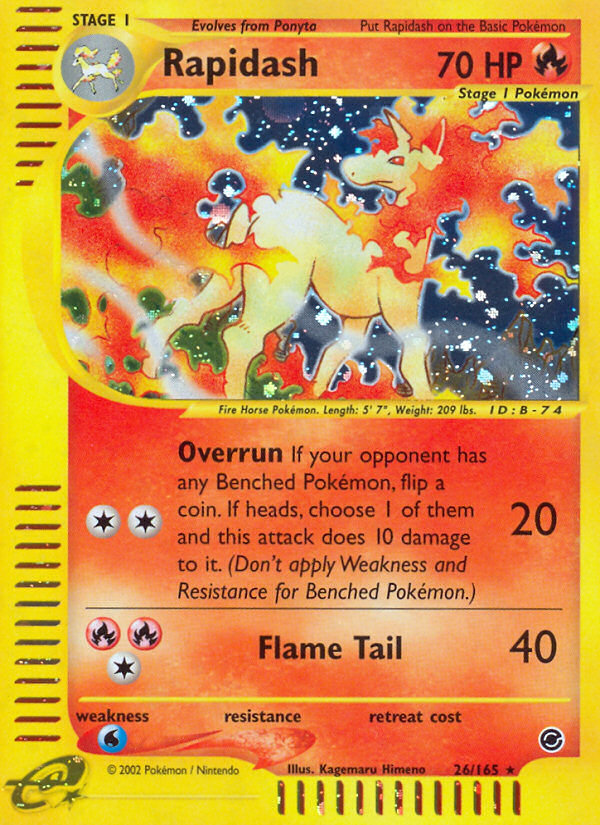 Rapidash (26/165) [Expedition: Base Set] | Exor Games Dartmouth