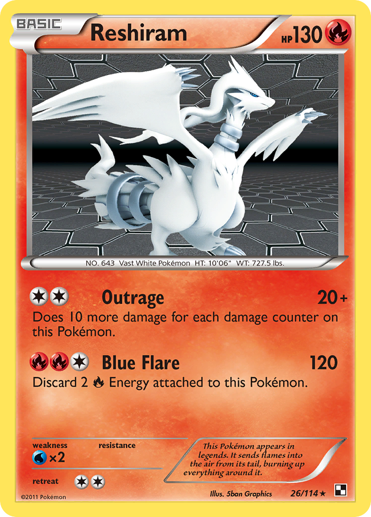 Reshiram (26/114) [Black & White: Base Set] | Exor Games Dartmouth