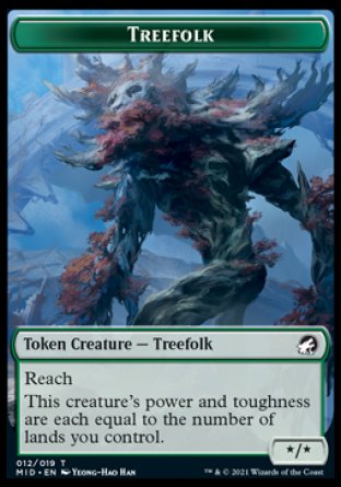 Treefolk Token [Innistrad: Midnight Hunt Tokens] | Exor Games Dartmouth