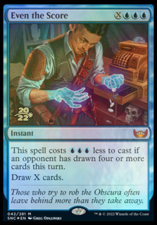 Even the Score [Streets of New Capenna Prerelease Promos] | Exor Games Dartmouth