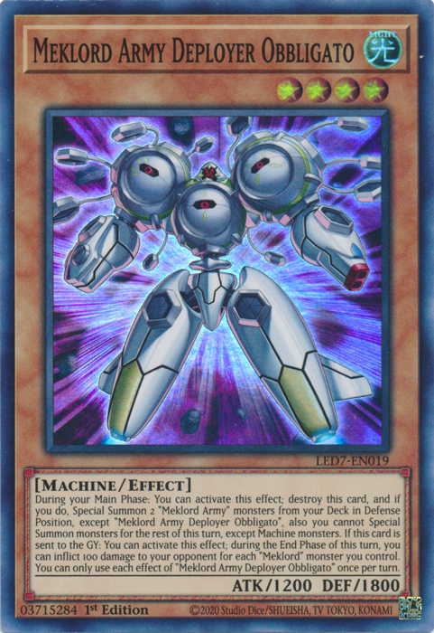 Meklord Army Deployer Obbligato [LED7-EN019] Super Rare | Exor Games Dartmouth