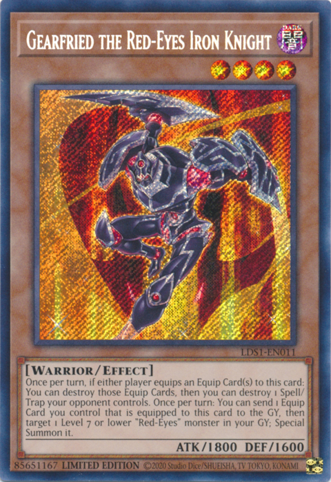 Gearfried the Red-Eyes Iron Knight [LDS1-EN011] Secret Rare | Exor Games Dartmouth