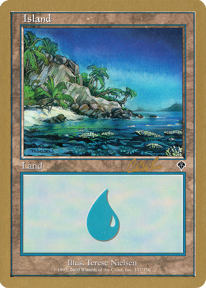 Island (cr337) (Carlos Romao) [World Championship Decks 2002] | Exor Games Dartmouth